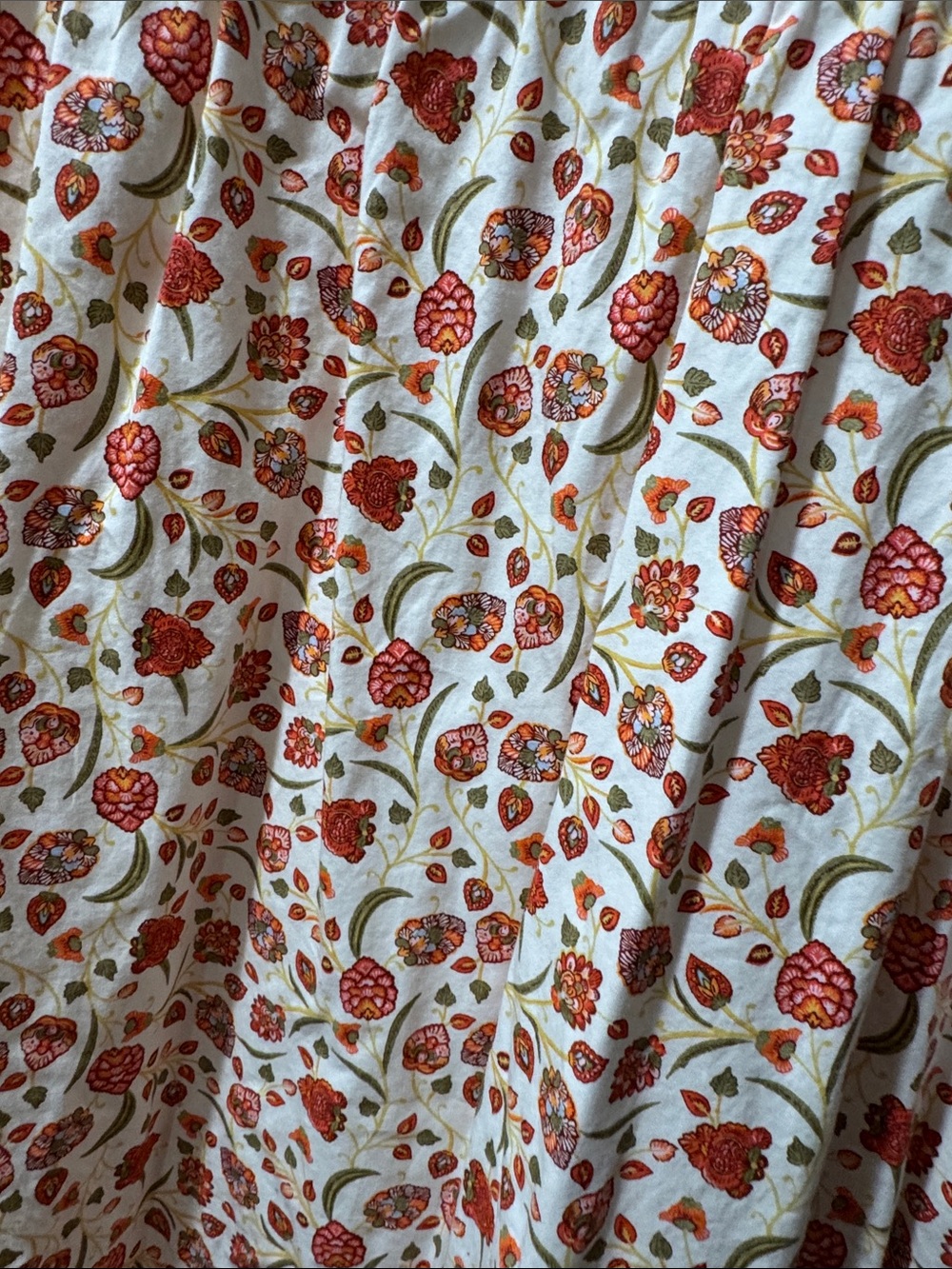 Old Navy Cream Maxi Dress with Red and Green Floral Print - Picture 2 of 5